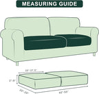 Hokway Stretch Couch Cushion Slipcovers Reversible Cushion Replacement Slipcovers Sofa Cushion Covers(Denim Blue, 2)