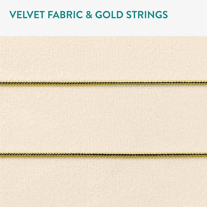 Navaris Fabric Memo Bulletin Board - 20" x 28" Velvet Memory Board for Wall to Display Photo Collages, Pictures, Notes - Includes 6 Push Pins - Beige