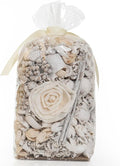 Linen White Fragrance Potpourri Bag Home Décor | Floral Petals Vase & Bowl Filler (White)