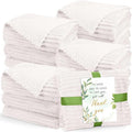 Buryeah 12 Pcs Wedding Flannel Fleece Throw Blanket Bulk with Thank You Card and Ribbon, 50 x 60 in Oeko-TEX Standard 100 Certified Blankets Outdoor Wedding, Guest Party Souvenirs (Cream White)