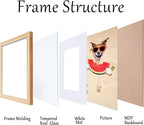 8x10 Picture Frame Natural,8 x 10 Frame with Mat for 5x 7,Wooden Frame 8x10 with Tempered Glass,8 by 10 Frame Collage Frames Wall or Tabletop, Perfect Décor Gifts