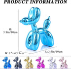 Balloon Dog Statue Modern Home Decor Collectible Figurines Art Funky Statues for Coffee Table Decorations Trendy Color Schemes Room Aesthetic Sculpture Dog (3.9 * 3.9 * 1.5inch, Sky Blue)