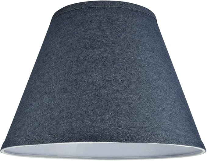 Aspen Creative 32182A Transitional Empire Shape Spider Construction Lamp Shade, Washed Blue, 7" Top x 13" Bottom x 9-1/2" Slant Height