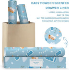 SCENTORINI Baby Powder Scented Drawer Liners, 6 Sheets Fragrant Paper Liners Non-Adhesive Paper Sheets for Home Closet, Dresser Drawers, for Home Fragrance