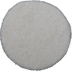 Bloomingville Round Sherpa Upholstered Pouf with Pine Wood Feet, Cream and Natural