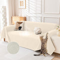 Deep Dream Waterproof Couch Covers for 3 Cushion Couch, Cat-Scratch Resistant Sofa Cover, Pet Friendly Anti Slip Sofa Slipcovers Furniture Protector Washable Sofa Covers, 91" x 118", Beige
