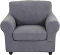 KRFOONN 2 Piece Chair Covers Printed Sofa Covers Couch Covers Washable Armchair Sofa Couch Slipcover Furniture Protector with Elastic Bottom for Living Room (Armchair, 67), Small