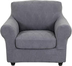 KRFOONN 2 Piece Chair Covers Printed Sofa Covers Couch Covers Washable Armchair Sofa Couch Slipcover Furniture Protector with Elastic Bottom for Living Room (Armchair, 67), Small