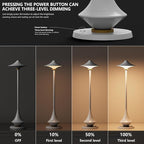 Modern Minimalist Cordless Table Lamp,Rechargeable,Aluminum Alloy Body for Living Room/Bedroom/Kitchen/Outside（White 1Pack）