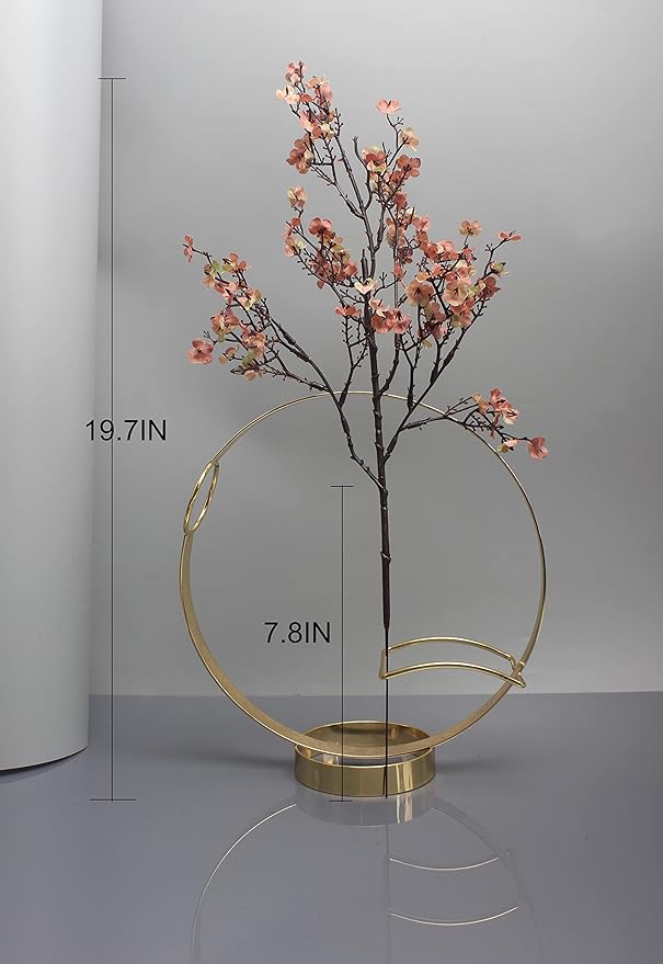 JAKY-Global Babys Breath Silk Artificial Flowers 6 Bundle European Fake Flowers Decor Wedding Party Fall Stems Decoration Bouquets DIY Home Garden,Farmhouse,Living Room Decor (Beige Brown-6pcs)