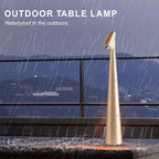 Cordless Small Table Lamps Set of 2,3 Levels Brightness Portable Desk Lamp,Rechargeable Battery Lights for Outdoor, Restaurant, Bedside, Baby Night Light,Gifts(Gold)