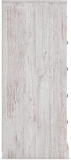 Signature Design by Ashley Paxberry Boho 5 Drawer Chest of Drawers, Whitewash