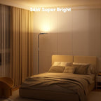 36W LED Floor Lamp, Super Bright Standing Lamp, Modern Stepless Dimmable Torchiere Tall Lamp with Remote Control, 350°Rotating Head Reading Floor Lamp for Living Room, Bedroom, Office