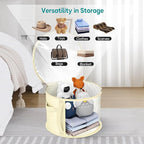 AOODA Oversized Clear Hat Storage Bag for Women, Holds up to 7 Caps Cowboy Hat Organizer for Closet, Wide Brims Hat Case with Carrying Handles (Yellow)