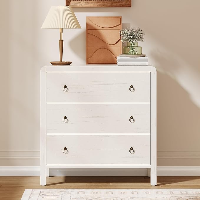 GarveeHome 3 Drawer Dresser for Bedroom, Chest of Drawers, Closet Dresser Storage Cabinet Organizer for Bedroom, Living Room, Hallway & Office