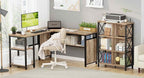 FATORRI Bookcase, 6 Cube Storage Organizer Shelf, Wood and Metal Cubby Book Shelf, Industrial 4 Tier Cube Bookshelf (Rustic Oak)