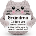 Grandma Gift Birthday Gifts for Grandma from Granddaughter Grandson Grandkids Emotional Support Crochet Cat Gifts for Grandmother Nana Gigi Granny Granmmy Christmas Stocking Stuffers