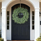 32'' Eucalyptus Wreath for Front Door - Large Artificial Eucalyptus Leaves with White Seeds Greenery Outdoor Wreath for Porch,Window,Farmhouse,Home,Hanging Decor- Spring, Summer, All Seasons (Green) ﻿