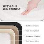 43.3 Inches Collapsible Ottoman with Storage, Bench with Storage Ottoman for Living Room, Bedroom & Entryway-Cream White