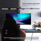 41" Led Desk Lamp with Clamp, Architect Desk Lamp,24W Ultra Bright Auto Dimming Computer Light，Eye-Caring Task Lamp for Home Office, Reading, Study, Dual Monitors, Workbench (Black)