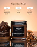 M&SENSE Chocolate Layer Cake Scent Candles, Large 11.6oz Natural Soy Wax 70 Hours Burn Time Clean Non Toxic Scented Classic 2 Wicks Candle for Easter Holiday Birthday Gifts