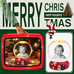 Custom Crystal Ball with Light Customized Photo Snow Globe with Engraving Text Baby' s First Christmas Personalized Christmas Ornaments Gifts for Family Couples Friends
