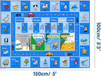 Booooom Jackson ABC Rug Kids Rug Educational Rugs Non-Slip Kids Carpet with Alphabet, Number Mat for Children, Baby, Toddler Play, 4'11'' x 3'3''
