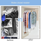 Dress Bags for Gowns Long - Foldable, 65" Clear Garment Bags for Closet Storage and Travel 24"x65"/ 2 Pack