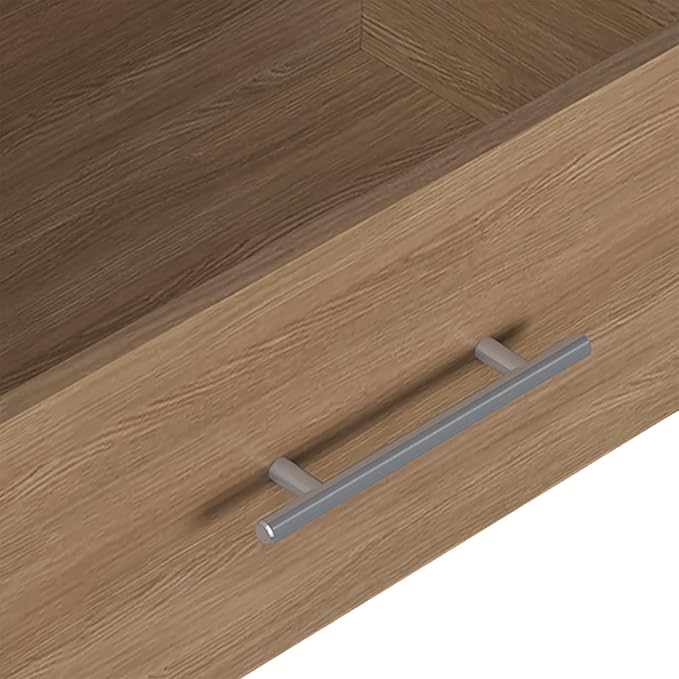 Modular Closet Organizer, 60" Wide, Hanging & Drawers, Wood Tower for Walk-In Closets, Wall-Mounted Wardrobe Organizer