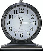 Retro Mantel Décor Desk Clock, 10-inch Vintage Table Clocks for Fireplace, Easy to Read Clocks for Living Room, Bedroom, Office, Desktop Decoration (Black)