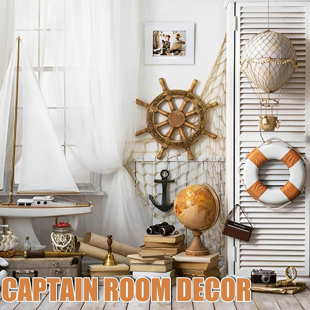 Nautical Fish Net Decor Set of 2 – Natural Cotton Beach & Ocean Party Decoration