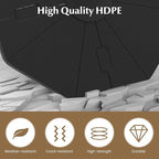 Tangkula 4-Piece Patio Umbrella Base, 208 lbs Heavy Duty Offset Cantilever Umbrella Stand, Water & Sand Fillable Hexagonal Base Plate Set for Garden Yard Poolside (Cross Base Not Included)