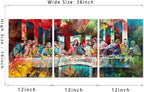 Novatique Graffiti Canvas Wall Art Last Supper Wall Decor Graffiti Picture Print for Dining Room Last Supper by Andrea Solari Decor for Living Room 12 ”x 16 ”x 3Pcs