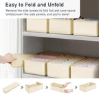 DIMJ Drawer Organizer Clothes - Underwear Organizer Small Sock Organizer Closet Organizers and Storage Box Dresser Drawer Dividers for Baby Clothes,Bra,Socks, Belt, Tie, Set of 6,Beige