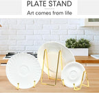 Kenning 12 Pieces Gold Plate Holder Easel Display Stand Metal Book Display Stand Tabletop Picture Frame Holder Photo Square Iron Easel Decorative for Kitchen Office Room Tabletop(3 Sizes)