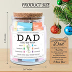 NewEleven Dad Gift, Gifts For Dad From Daughter, Son - New Dad Birthday Gift, Bible Verse Jar For Father - Decorative Glass Inspirational Scripture Jar with 92 Bible Verses