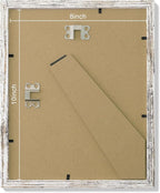 Vittanly 8x10 Picture Frames Set of 9, Shatter Resistant Plexiglass, Display 5x7 Pictures with Mat or 8x10 without Mat, Photo Frames for Wall or Tabletop, Engineered Wood, Distressed White
