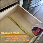 Fabsome Dresser Drawer Organizers 6 Pack, 4.65'' High Adjustable from 12.5-17‘’ Bamboo Drawer Dividers for Clothing Baby Clothes, Wooden Separators for Dresser Nursery Organization with Soft Foam Ends