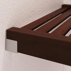 John Louis Home Solid Wood Walk-In Closet Organizer - 100% Real Wood Cut-to-Fit System with Adjustable Shelves, Metal Garment Bars & Ventilated Design for Custom Storage (Espresso)