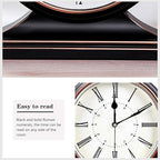 rnuie Desk Clock for Table Decor, Retro Mantel Clock Battery Operated for Fireplace Mantel, Living Room, Bedroom, Office, Desktop Decoration