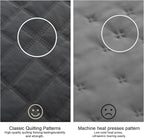 KASENTEX Queen Quilt Set 90"x90" – Soft Washed 3-Layer Lightweight Bedspread, Minimalist Nordic Design, All-Season Spring & Summer Quilt Set (1 Quilt + 2 Pillow Shams), Dark Grey