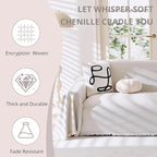 Couch Cover for Dogs, Non Slip Sofa Cover, Washable Couch Covers, 2 Cushion Sofa for Dogs Furniture Protector with Tassels Chenille Sofa Covers for Pets (Tassel Beige, 71" x 118")