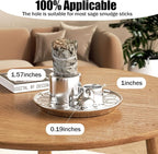 Palo Santo Holder - 4 in 1 Incense & Candle Holder - Ceramic Incense Holder Ash Catcher Tray for Meditation Room - Easy to Clean (Silver)