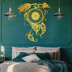 Metal Wall Art Dream Catcher Decor, Dream Catcher Wall Decor Large, Boho Wall Decor, Boho Dream Catcher, Dream Catcher Design, Metal Wall Decor, Interior Decor (Silver, 30"x26"/76x66cm)
