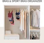 ZEDODIER Tank Top Hanger Space Saving, Bra Hangers for Closet Organizer, Hanging Bra Organizer Tank Tops Holder with 8 Hooks, Metal Closet Organizers and Storage Small Space Solutions, Gold
