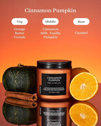 M&SENSE Ceylon Cinnamon Pumpkin Scented Candles for Home, 70 Hours Long Lasting Slow Burning 11.6oz Soy Natural Candle for Easter Holiday Birthday Gifts
