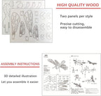 3D Wooden Insect Puzzle - 6 Piece Set Insect Animal Skeleton Assembly Model Puzzle - DIY Wooden Crafts 3D Puzzle - Wood Toys Gifts for Adults & Teens Birthday Gifts Christmas