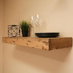 Urbandi Rustic Distressed Floating Shelves, Set of 2, Handmade Out of Pine Wood, 3 Inch Thick, Made in USA (Aged Oak, 36Lx3Hx8D)