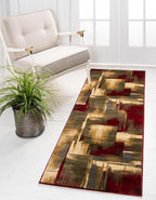 Unique Loom Barista Collection Area Rug - Timor (2' 2" x 5' 3" Runner, Multi/Red)