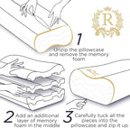 Royal Therapy 4-Layer King, Contour Pillow, Side Sleeper Pillow, Orthopedic, Neck Support, Neck Pain, Side Sleepers, CertiPUR-US